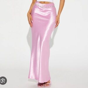 Fashion nova pink maxi skirt